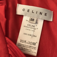 Céline Robe en soie rouge
