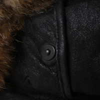 Other Designer Para jumper - leather jacket with fur collar