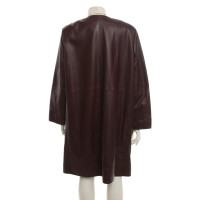 Marina Rinaldi Leather jacket in Bordeaux