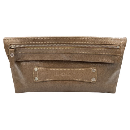 Longchamp Clutch Bag Leather in Taupe