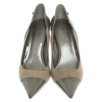 Versace Pumps/Peeptoes en Cuir en Gris