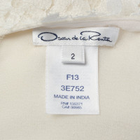 Oscar De La Renta Top Silk in Cream