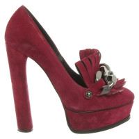 Casadei Pumps/Peeptoes Leather in Fuchsia