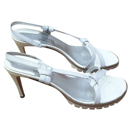 Gianni Versace Sandals Leather in White