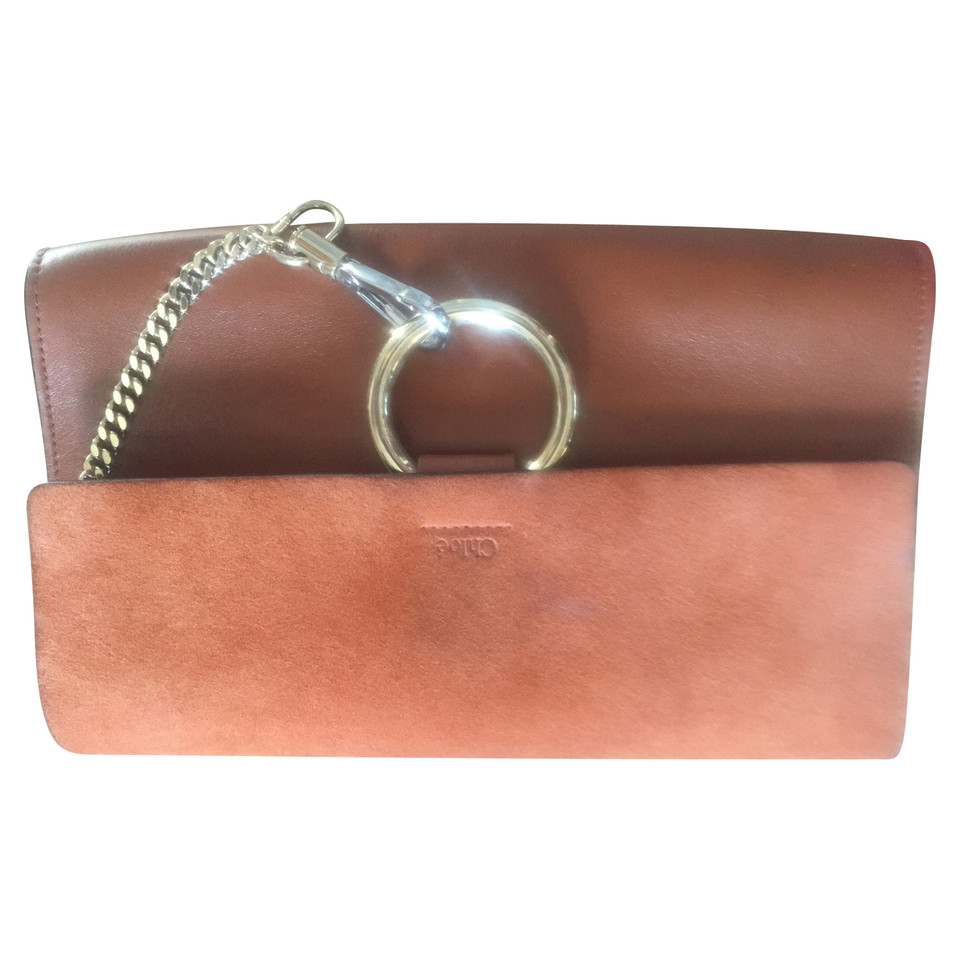 Chloé Clutch Bag Leather in Brown