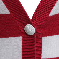 Moschino cardigan a righe in rosso / bianco / blu