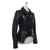 Alexander McQueen Leather biker jacket in black