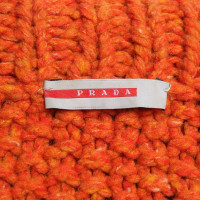 Prada Pull tricoté à l'orange / crème