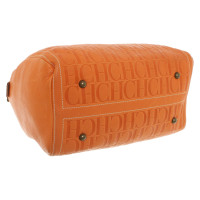Carolina Herrera Handtasche aus Leder in Orange