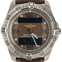 Breitling Armbanduhr aus Leder in Braun