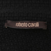 Roberto Cavalli Knit coat in black