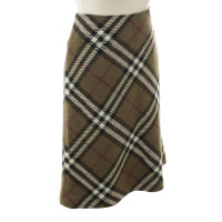 Burberry The check pattern wool skirt