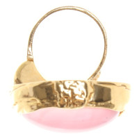 Yves Saint Laurent Goldfarbener Ring mit Zierstein