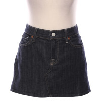 7 For All Mankind Jupe en Coton en Bleu