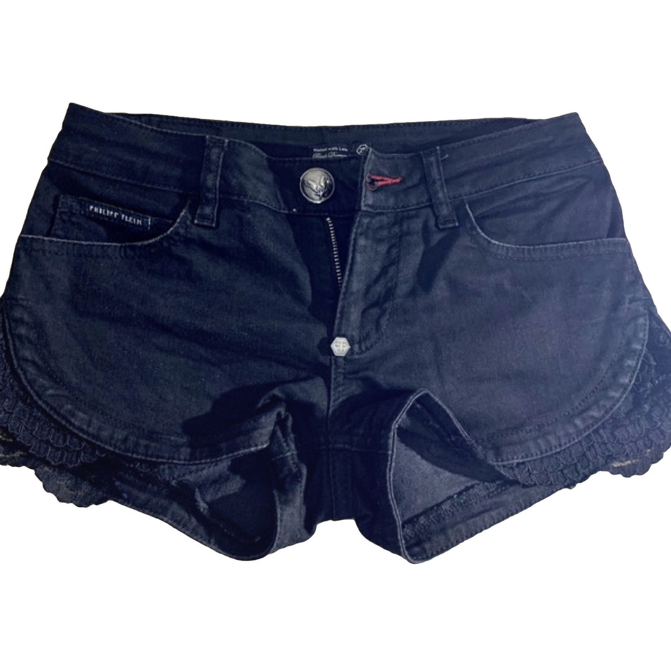 Philipp Plein Shorts aus Jeansstoff in Schwarz