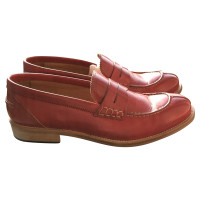 Pollini Mocassins / Ballerines en Cuir Rouge