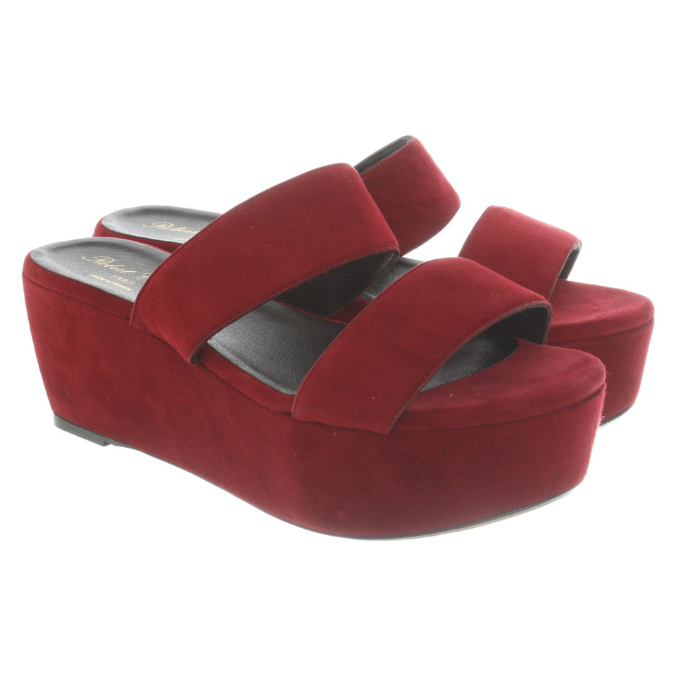 Robert Clergerie Sandals Leather in Bordeaux