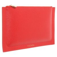 Escada Clutch Leer in Rood