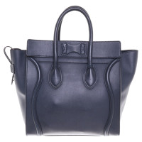 Céline Boston Bag aus Leder in Blau