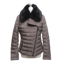 Armani Jeans Quilted jacket with faux fur trim
