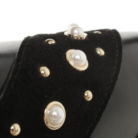 Karl Lagerfeld Zwarte schoudertas met parels