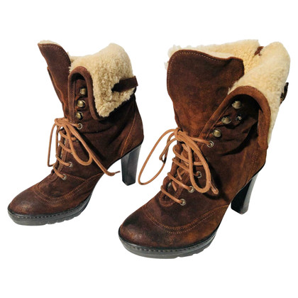 Ralph Lauren Ankle boots Suede in Brown