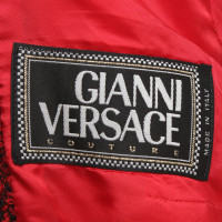 Versace Bouclé costume in red / black