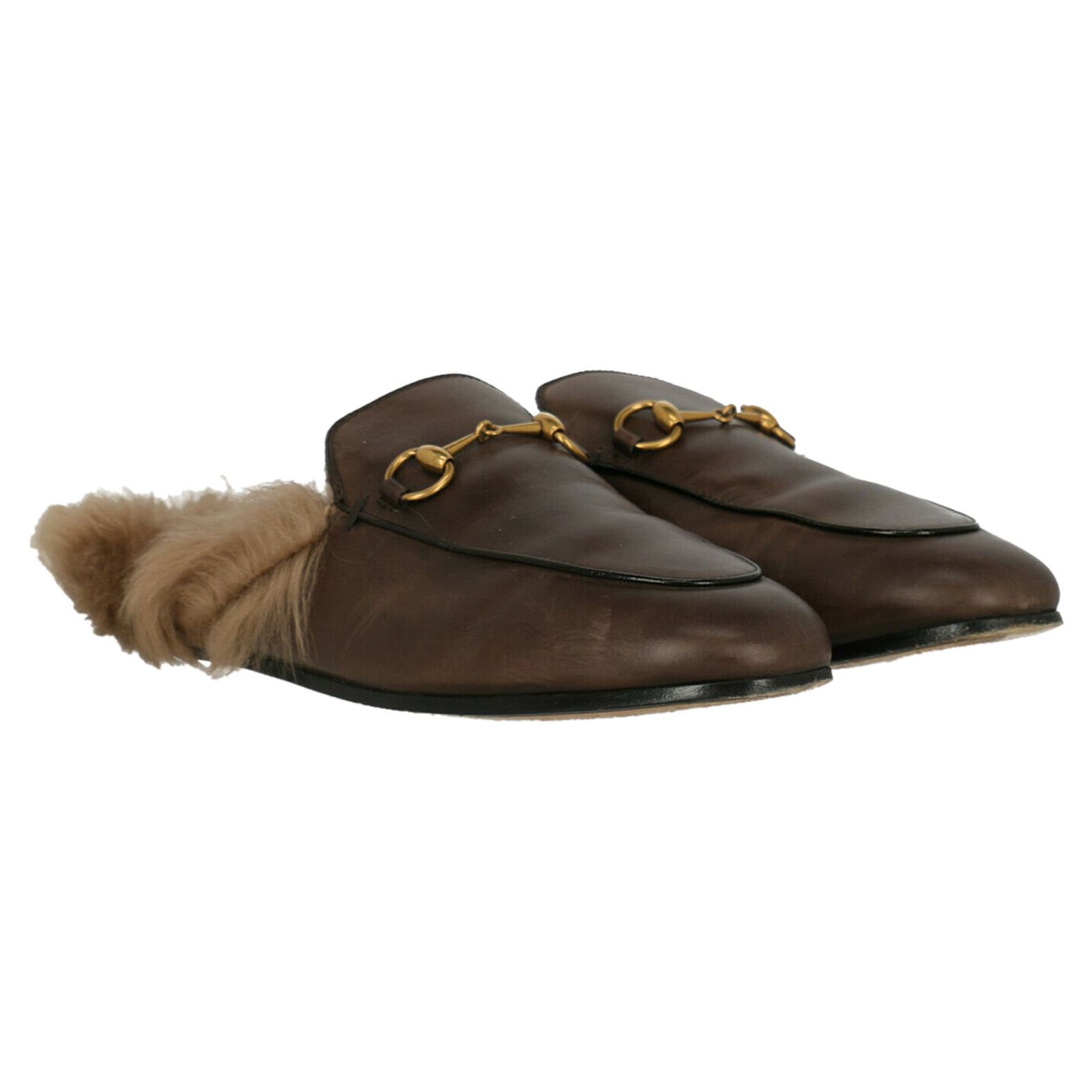 Gucci Slippers/Ballerinas Leather in Brown - Second Hand Gucci Slippers/Ballerinas  Leather in Brown buy used for 425€ (6305622)