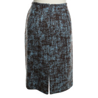 Laurèl Wool skirt in brown / turquoise