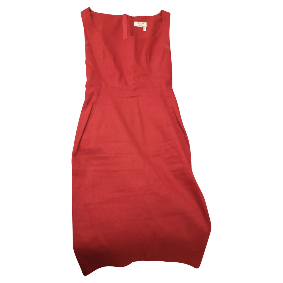 Lanvin Vestito in Lino in Rosso