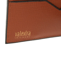 Valextra Täschchen/Portemonnaie aus Leder in Braun