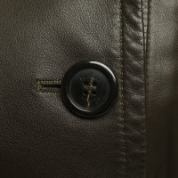 Burberry Veste en cuir design trench