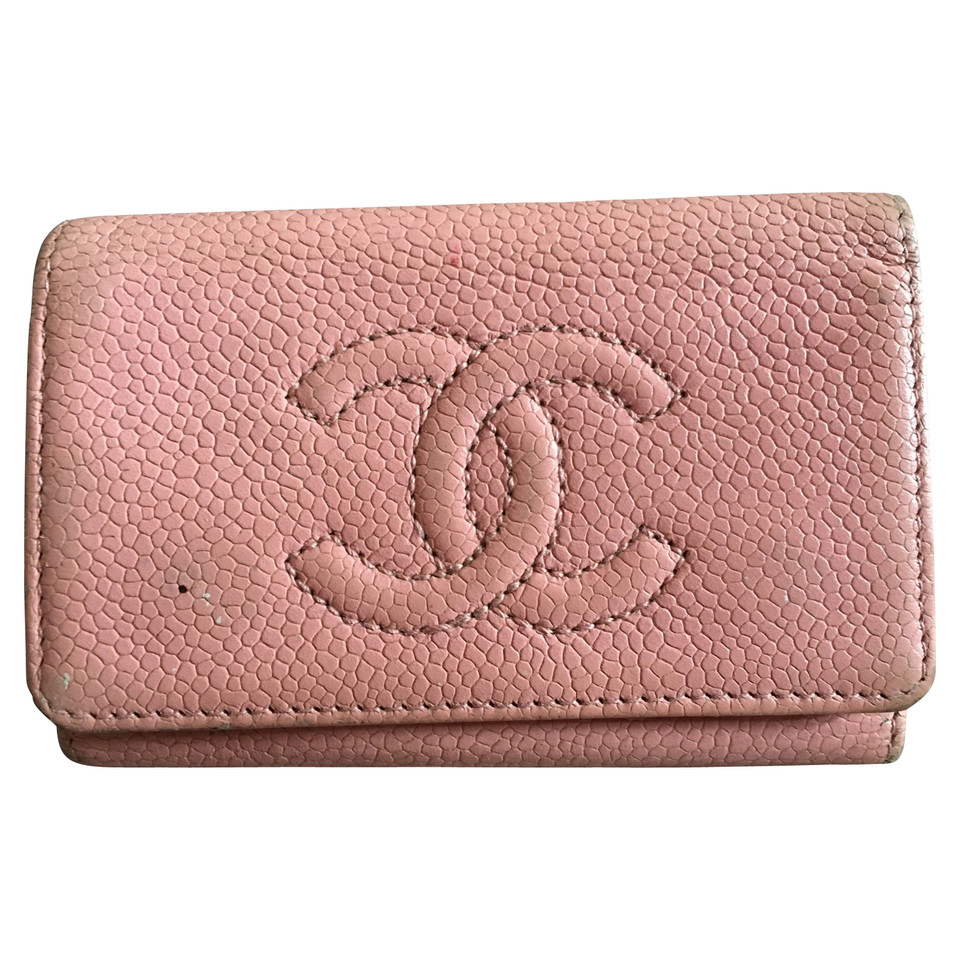 Chanel Täschchen/Portemonnaie aus Leder in Rosa / Pink