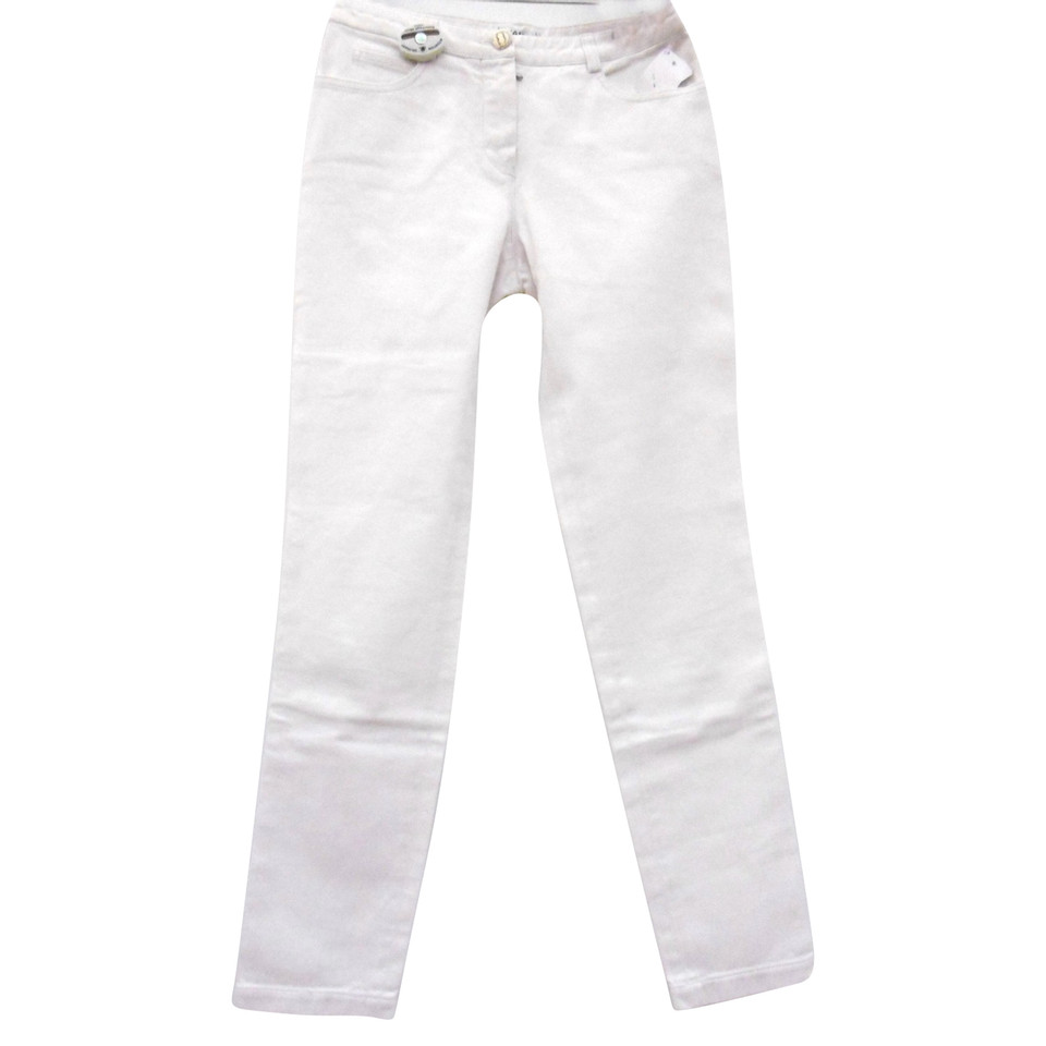 Chanel Jeans in Tela in Bianco