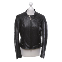 Hugo Boss Leather jacket in creased look