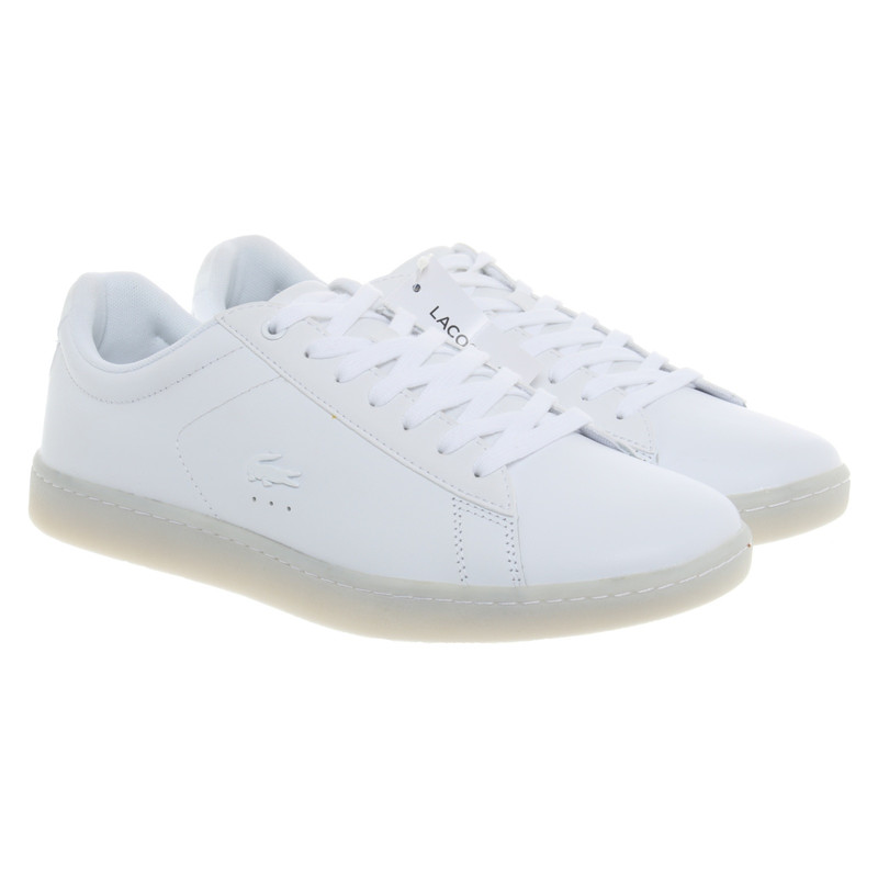 all white lacoste trainers