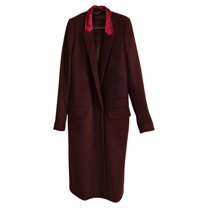 Haider Ackermann Jacke/Mantel aus Wolle in Rot