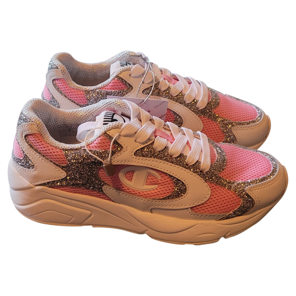 Chiara Ferragni Chaussures de sport en Cuir en Rose/pink