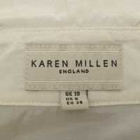 Karen Millen Bluse in Creme/Schwarz