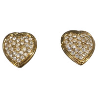 Christian Dior coeur en forme de boucles d'oreilles