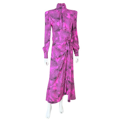 Alessandra Rich Dress Silk in Pink