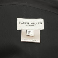 Karen Millen Seidenkleid in Schwarz/Weiß