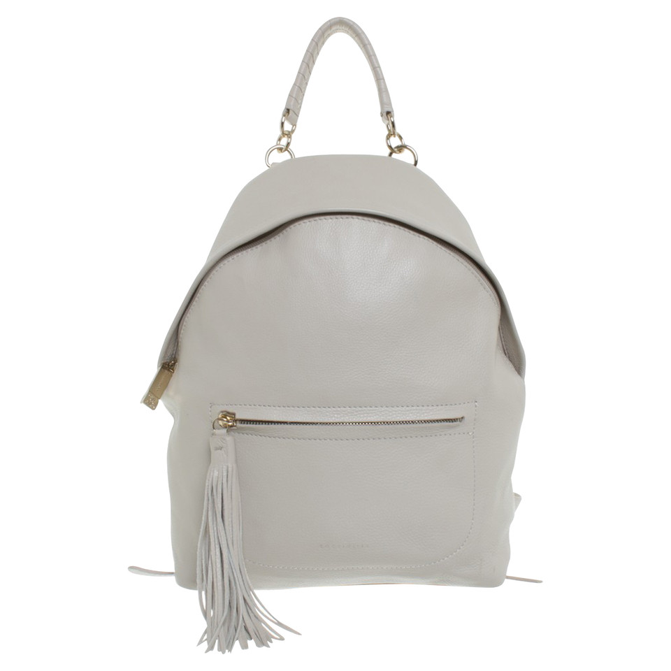 Coccinelle Leather backpack in beige