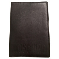 Moschino Porte-monnaie / portefeuille en cuir noir