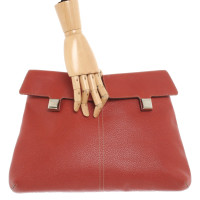 Delvaux Handtasche aus Leder in Rot