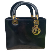 Christian Dior Handbag Patent leather in Black