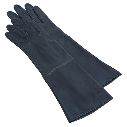 Hermès Handschoenen Leer in Blauw