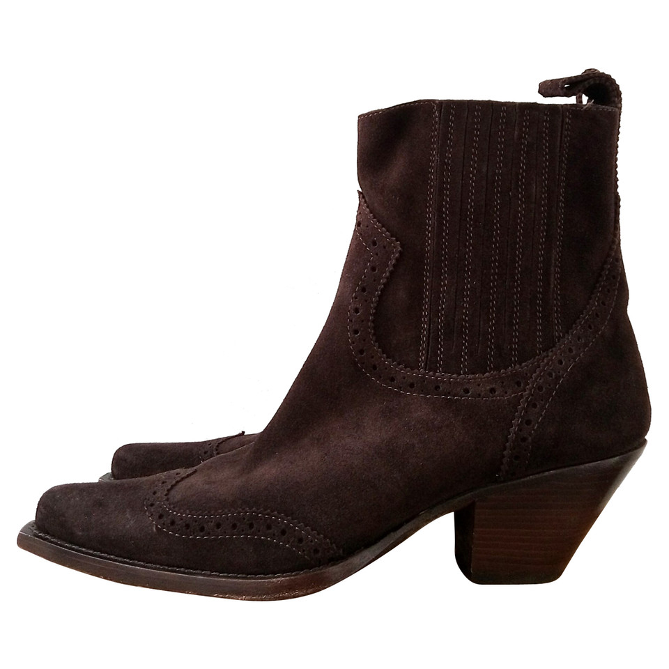 Ermanno Scervino Bottes en Daim en Marron