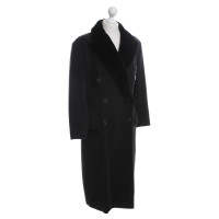 Jil Sander Long coat with fur collar