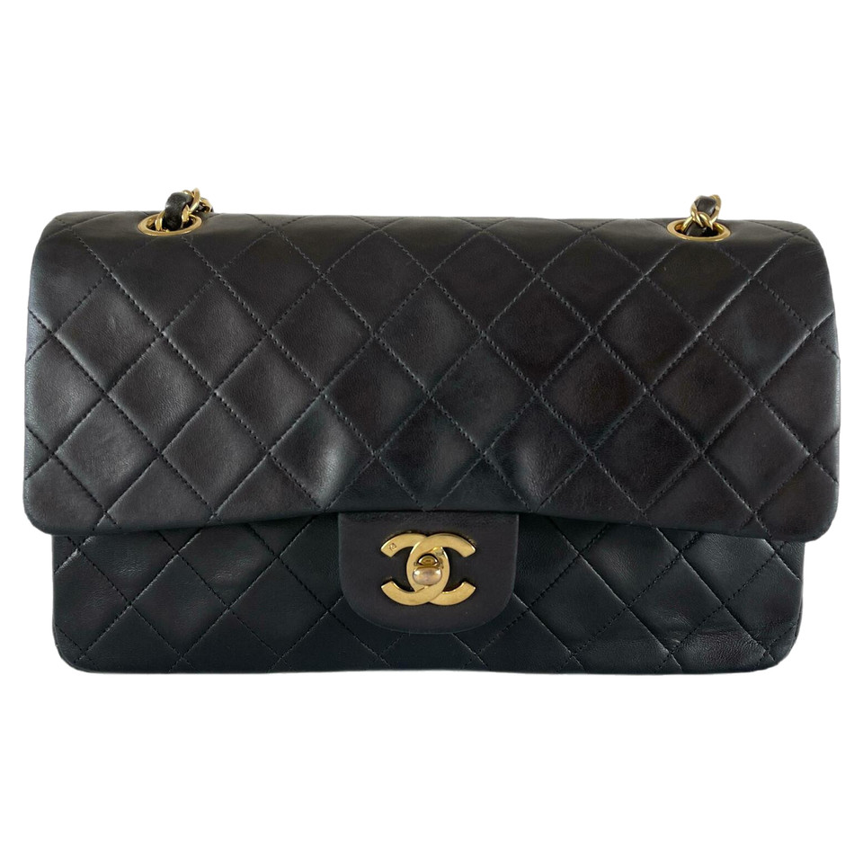 Chanel Timeless Classic Leer in Zwart